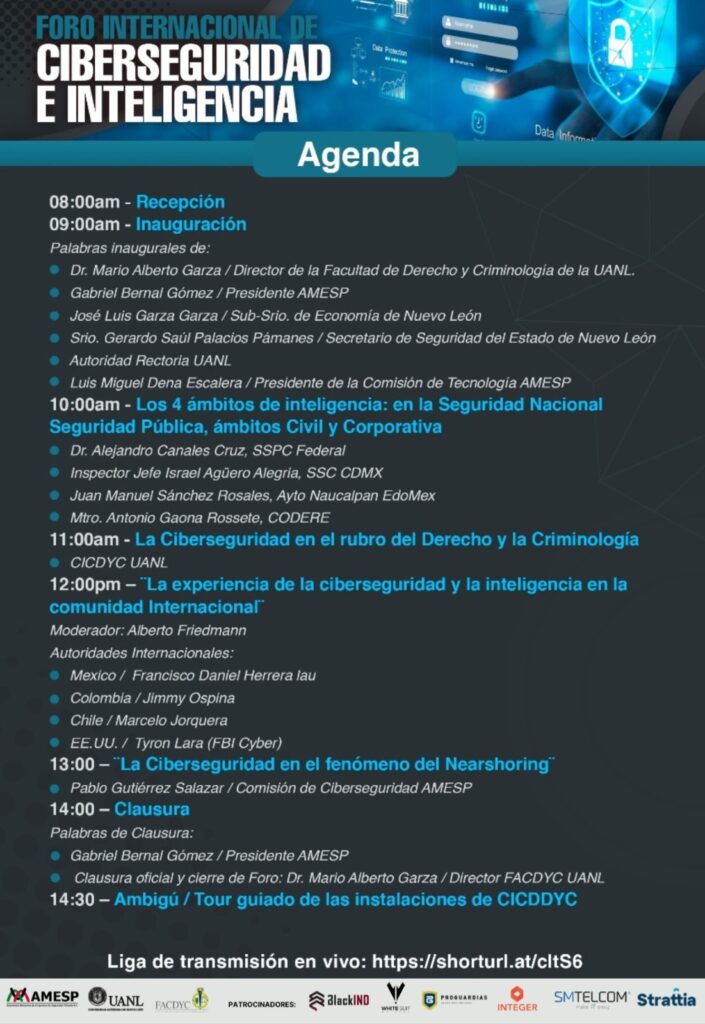 México, país donde se comete el mayor número de ciberfraudes 3 FORO INTERNACIONAL DE CIBERSEGURIDAD E INTELIGENCIA 2